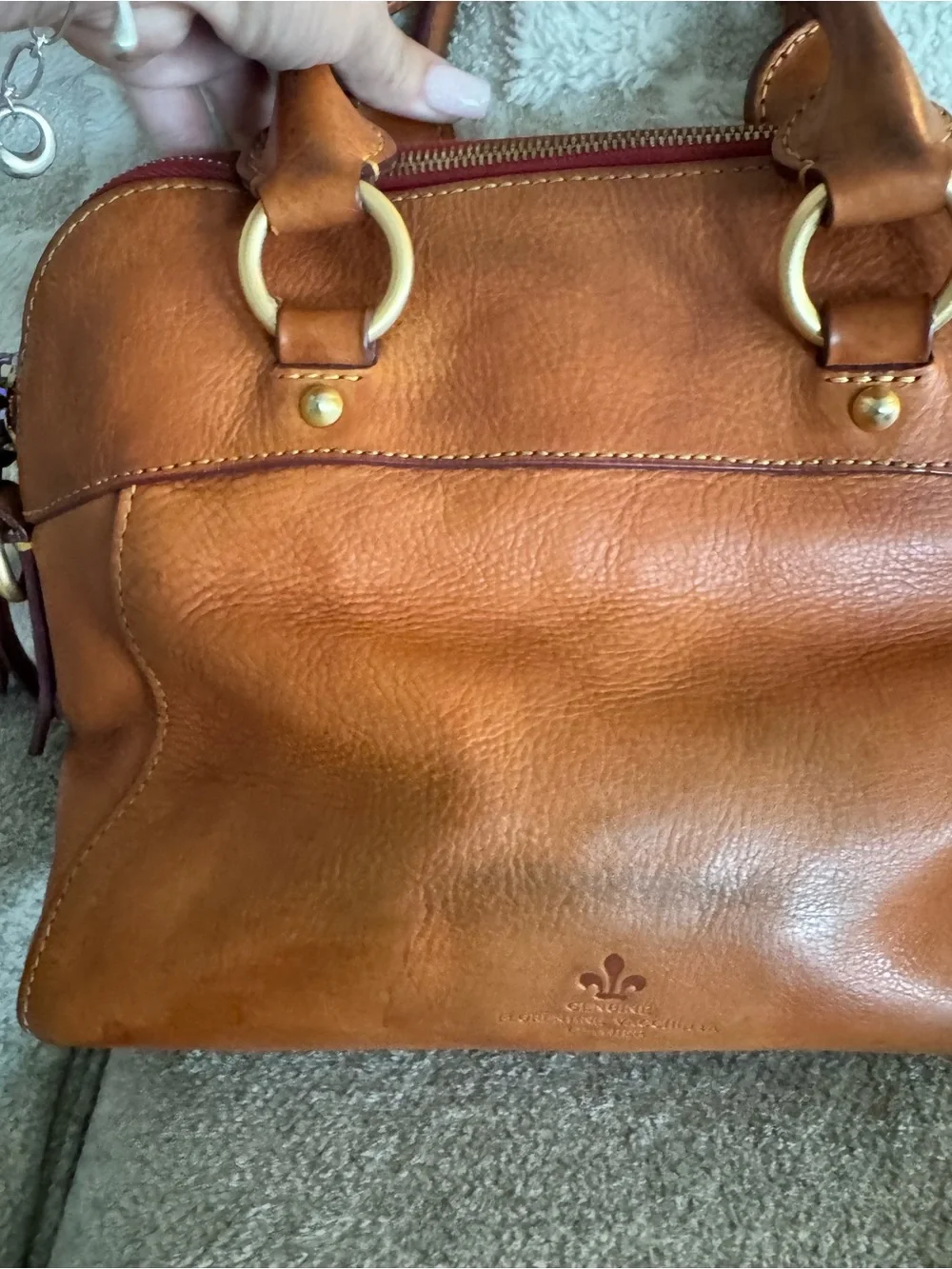 Dooney & Bourke Brown Leather Satchel - Cameron satchel